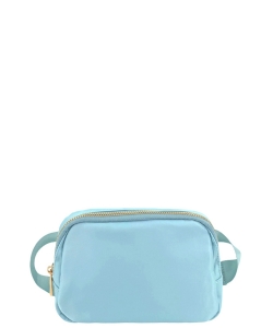 Multi Compartment Compact Small Nylon Fanny Pack Belt Bag BP-YL20436 LIGHT BLUE